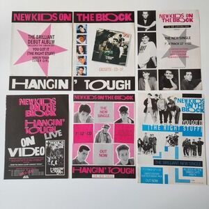 NEW KIDS ON THE BLOCK Lot 21 Magazine Adverts Records 1990 NKOTB Memorabilia‎